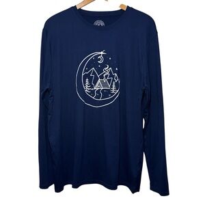 Vapor Apparel Cabin Moon graphic long sleeve tee. UPF 50. Men’s Large